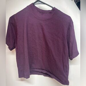 Purple Women's Crop Top Tee